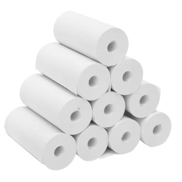 Imagem de 10 Rolos Papel de Impressão de Câmera Instantânea 57x25mm Compatível Com a Maioria das Câmeras e Impressoras Instantâneas para Crianças, Branco