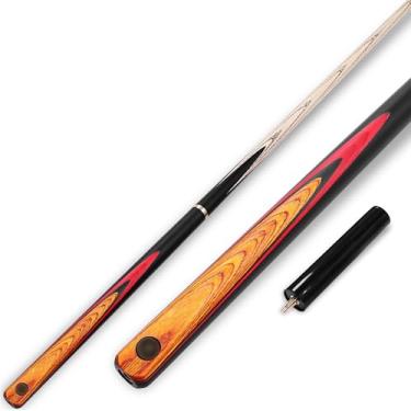 Imagem de CQBXRD Bastão de taco de sinuca com estrutura 3/4 para adultos/tacos de bilhar/tacos de billar 57" (145 cm) madeira de cera branca, cabeça de haste de 10 mm, 496.1-538.6 g, membros posteriores de