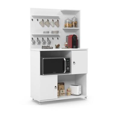 Imagem de Cantinho Do Cafe Multiuso Com Espaço Para Microndas Patrimar branco