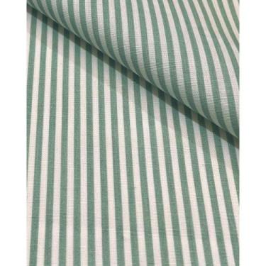 Imagem de Tecido Tricoline Estampado Modena Listrado Verde Bebê - 1,50m de Largu