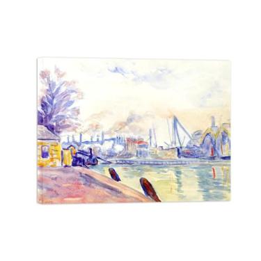 Imagem de Paul Signac Famosas Pinturas-Impressas em Tela-Porta 5-Moderno Pôster Decoração Sala de Estar e Quarto 20x25cm8x10in Tela Embrulhada