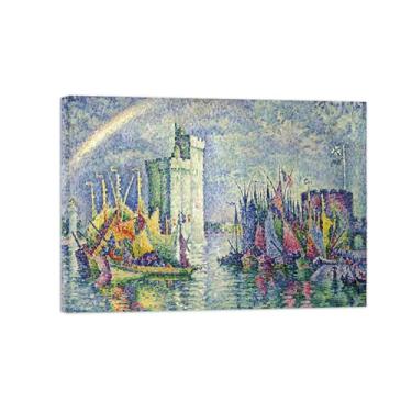Imagem de Paul Signac Famosas Pinturas-Impressas em Tela-Porta arco íris-Moderno Pôster Decoração Sala de Estar e Quarto 50x70cm20x27in Tela Embrulhada