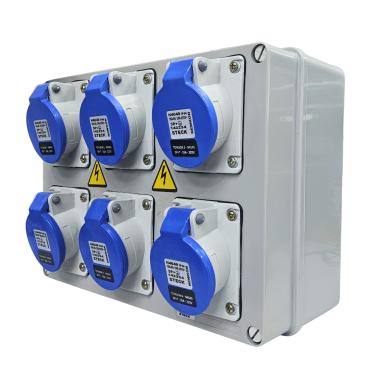 Imagem de Quadro Sobrepor C/ Tomada Industrial 6xN4049 IP-44 Cód. S322102 – Steck