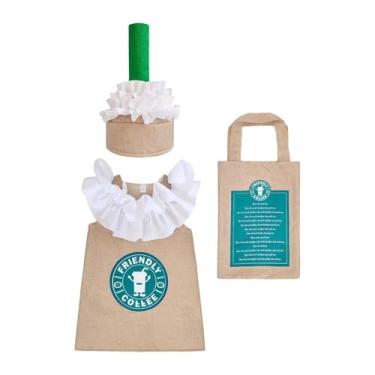 Imagem de Wzmzjy Fantasias de Café com Boné para Festa Temática, Festival, Apresentação de Palco, Kids S