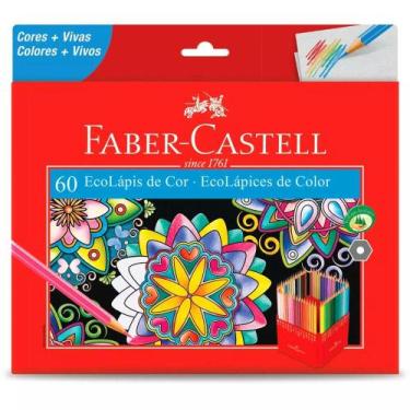 Imagem de Lápis De Cor Ecolápis Faber Castell Com 60 Cores 120160g