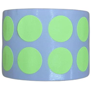 Imagem de Etiqueta Adesiva Bolinha Colorida Amarelo Fluorescente 15Mm