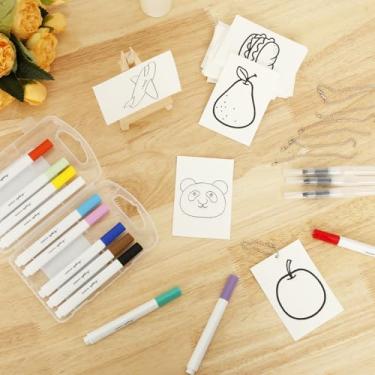 Imagem de DJAPWPX Pintura mágica inchada, fácil ativação de água, desenho 3D, tela mágica, esponja, pintura para crianças, faça você mesmo, decoração de casa, trabalho escolar