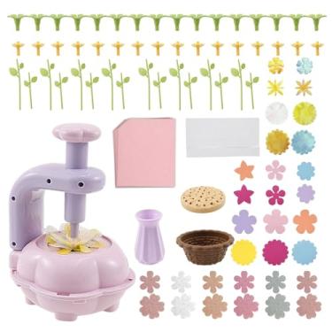 Imagem de ZJRDYYK Buquês de flores de tecido, buquê de flores para artes e artesanato, brinquedos de mercado de flores, presentes educativos de aniversário de Natal para meninas de 3, 4, 5, 6, 7, 8, 9 anos