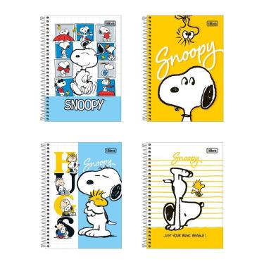 Imagem de Caderno espiral capa dura 1/4 80 folhas Snoopy Tilibra