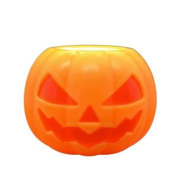 Imagem de Kit 12 Abóboras Squishies de Plástico para Decoração de festa de Halloween