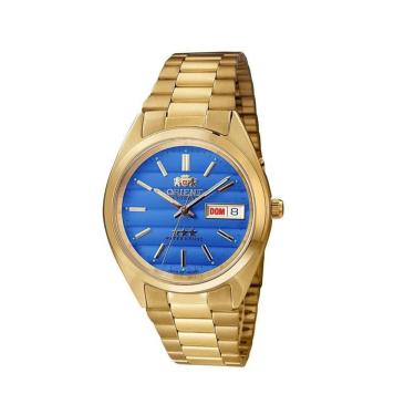 Imagem de Relógio Masculino Orient Dourado Azul 469Wc2F D1Kx