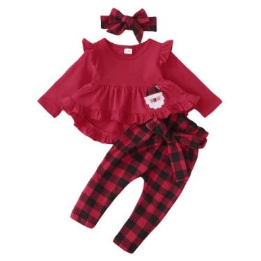 Imagem de Conjunto xadrez Kucnuzki Toddler Girl de 2 a 3 anos