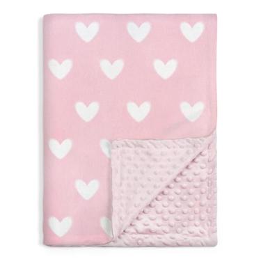 Imagem de Cobertor de bebê SANDJEST 76x102 cm Heart Minky Plush