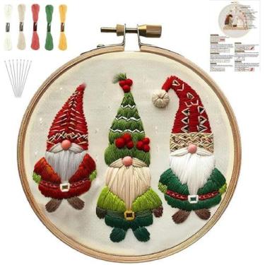 Imagem de Kit de bordado YOUDRN Nativity Scene Christmas Gnome 20cm