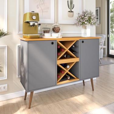 Imagem de Aparador Buffet Elegance - JM3 Moveis (Cinza/Cinamomo)