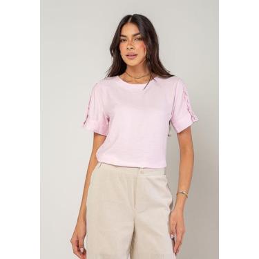 Imagem de Blusa Alfaiataria Com Botões Na Manga Rosa Salvatore - Salvatore Fashi