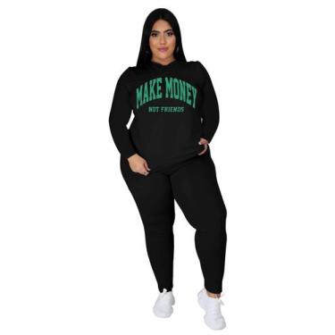 Imagem de Roupas de duas peças: moletons Tycorwd Plus Size para mulheres