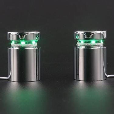 Imagem de Placa de LED TOPNIKE de 2,54 cm x 2,54 cm, cromo polido, suporte de placa de LED verde para suporte de placa de vidro, acrílico e outras placas transparentes, pacote com 2.