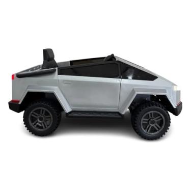 Imagem de Carro Elétrico Infantil Super, 12V, Cinza, com Controle Remoto, Bluetooth, USB, Luzes LED, 113x55x62cm, 3-7 Anos, Até 30kg