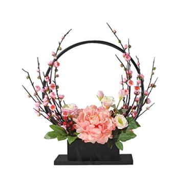 Imagem de LMJYU Flores falsas flores artificiais flores artificiais em vaso, arranjos de flores falsas para mesa centros de mesa, buquês de festa de casamento, escritório, decoração de casa, decoração de festa