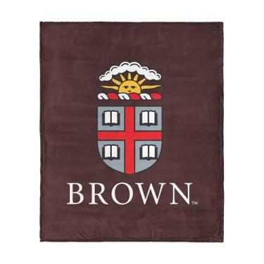 Imagem de NORTHWEST Cobertor Brown University Ivy League NCAA Silk Touch, pelúcia ultramacia, roupa de cama universitária oficialmente licenciada, 127 x 152 cm, lã aconchegante para casa, dormitório ou dia de