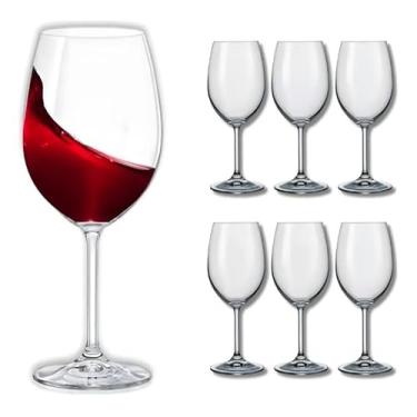 Imagem de Conjunto de 6 taças de cristal para vinho com capacidade para 580ml.