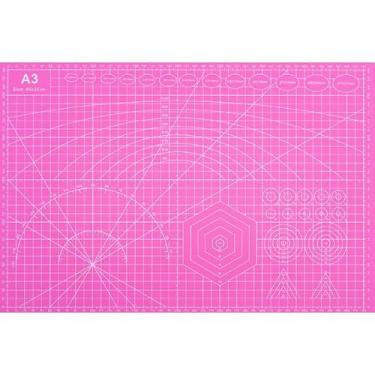 Imagem de Base De Corte A2 60x45 A3 45 * 30 Dupla Face Patchwork Artesanato Cores para Costura, Scrapbook e Projetos Manuais em Casa Brasileira((A3 45 * 30) Rosa)