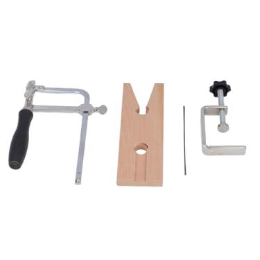 Imagem de Generic Kit de Serra de Joias Ajustável, Madeira Premium, Aço Inoxidável, Braçadeira de Ranhura Em V, 12 Peças de Lâminas para Profissionais de Artesanato de Cera de Madeira de Metal
