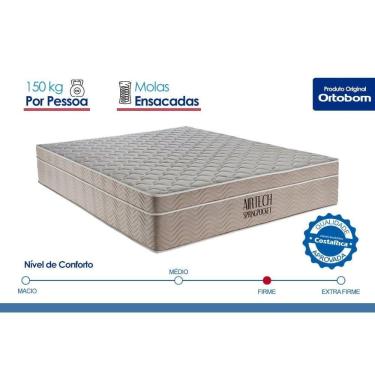 Imagem de Colchão Viúva Molas Ensacadas Superpocket Airtech Spring Ortopillow (128x188x35) - Ortobom