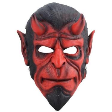 Imagem de Máscara de cosplay Hellboyss Red para decoração de festa de Halloween 