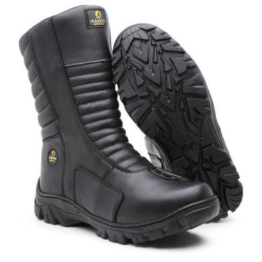 Imagem de Bota Masculina Adventure Militar Dakkar Couro Legítimo Preto , 39
