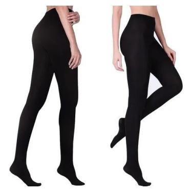 Imagem de Meia Calça Preta Fio 80 Linha Premium Confortável - Sem marca