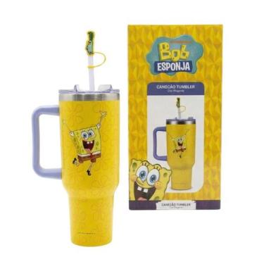 Imagem de Copo Bob Esponja Tumbler Térmico Canecão Original Zona Criativa 1,150m