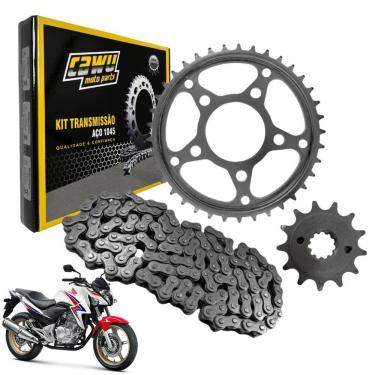 Imagem de Kit Relação Transmissão Cb300 2009 A 2015 Com Retentor Cawu 