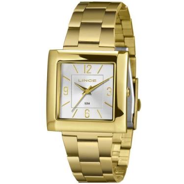 Imagem de Relógio LINCE feminino analógico dourado prata LQG4767L34 S2KX