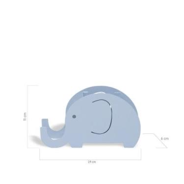 Imagem de Porta Canetas Lapis Elefante Azul em Aço - Geguton