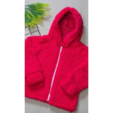 Imagem de Casaco Polar Infantil C/ Ziper e Capuz Pink - Pepé Baby, Pink, 6