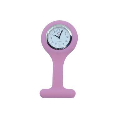 Imagem de Relógio De Lapela Em Silicone Para Enfermeiras - Rosa