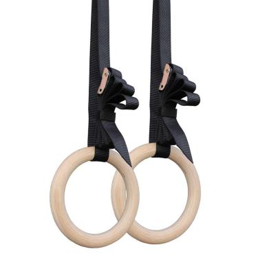 Imagem de Argola Olimpica Crossfit Suspensão Madeira Par Odin Fit