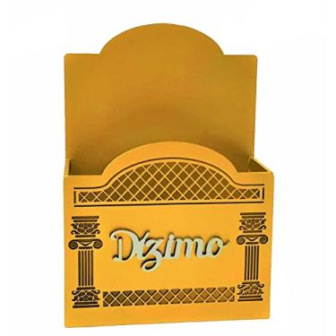 Imagem de Porta Envelope Para Igreja Dízimos E Oferta Dourado Mdf