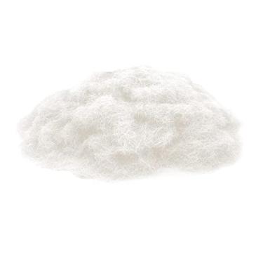 Imagem de NC NC Relva estática em miniatura, 5 mm, montagem de paisagem, bricolagem, jardim de fadas, relva artificial de nylon flocado, grama em pó, mesa de areia modelo de cena - branco