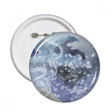 Imagem de Aquarela abstrata sombreamento pinos redondos crachá botão emblema decoração acessório 5 peças