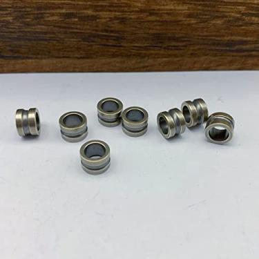Imagem de Pingente de faca de latão com contas de facas para uso ao ar livre, pingente de paracorda, cordão EDC, fabricação de joias faça você mesmo, bronze antigo, estilo vintage, contas redondas (bronze)