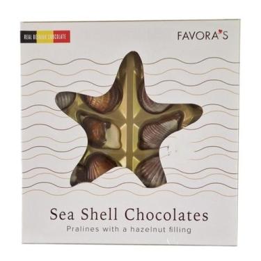Imagem de Chocolate Belga Sea Shells Recheio De Avelã Favora's 250G - Favoras