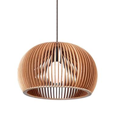 Imagem de Pendente Bella Iluminação Wood No Voltagev Cromado/Natural