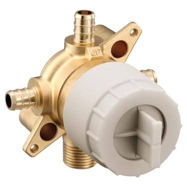 Imagem de Moen Válvula de mistura de banheira e chuveiro U140X M-CORE 3 séries com 4 portas com conexões PEX de anel de crimpagem, ou inacabado