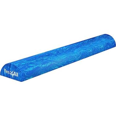 Imagem de Yes4All Rolo de espuma EVA firme para alongamento, meio rolo traseiro de ioga para massagem muscular para pilates, ioga, equilíbrio e exercícios – 12/91.4 cm