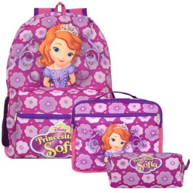 Imagem de Mochila Escolar Infantil Grande Menina Princesa Sofia Roxa - TOYS 2U