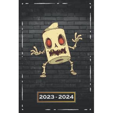 Imagem de 2023-2024: Fun, Toilet Paper | Softcover | A5 (6x9) | One Week on a Double Page | From Monday to Sunday | Weekly Planner, Diary | Motive | qb1
