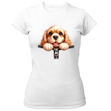 Imagem de Camiseta Baby Look Cavalier King Charles Spaniel no Ziper - Alearts, P